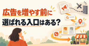 広告を増やす前に、検索・比較・問い合わせへつながる入口を確認する記事のアイキャッチ